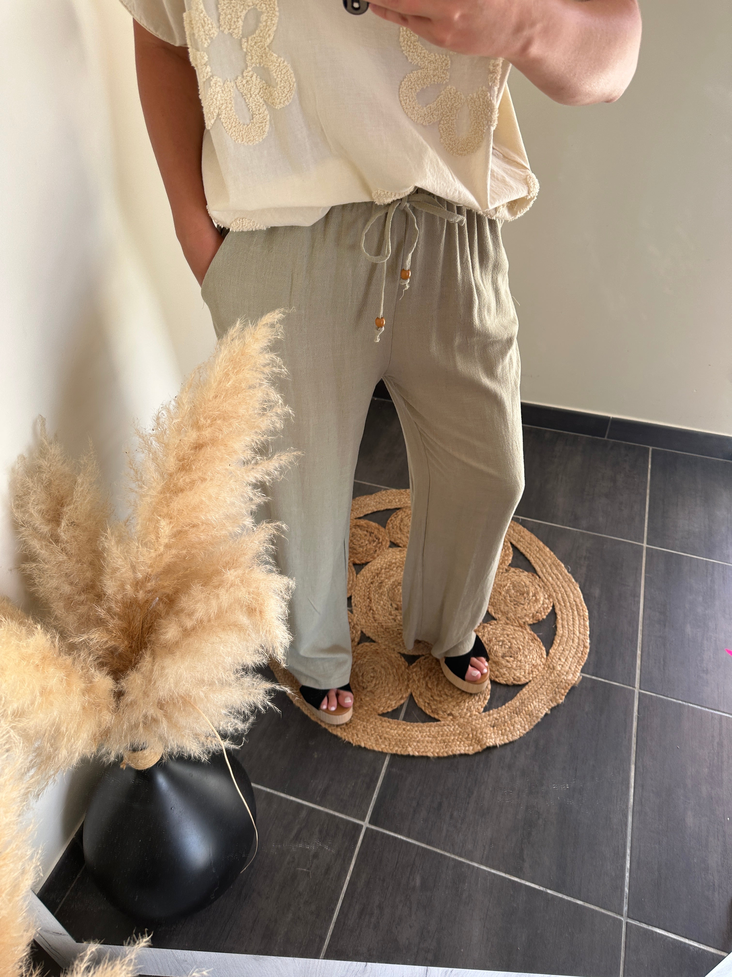 Pantalon fluide lin